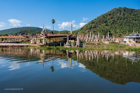 20191124__00124-61 Lac Sagar, monastère et stupas de Tharkhaung sur la rive ouest